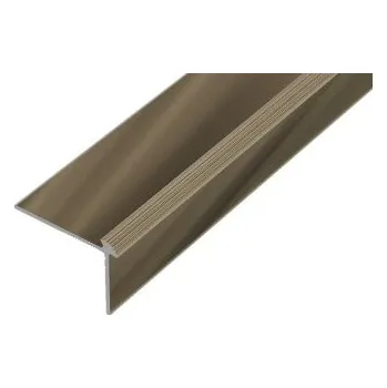 ukončovací lišta AC AP44 schodová lišta, hliník elox tm. bronz, v: 30 mm, š: 40 mm, d: 2,7 m, pro tl: 2 mm