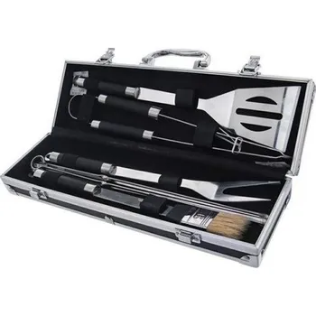 Příslušenství pro gril sada 8ks Grilovací, nerez+kufřík hliník