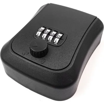 Skříňka na klíč Aga Schránka na klíče s kódovým zámkem 11,5x9,5x3,6 cm Černá