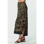 Dlouhá černá dámská sukně s rozparkem 125 velikost 4XL