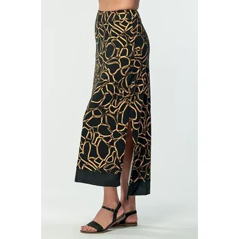 Dámská sukně Dlouhá černá dámská sukně s rozparkem 125 velikost 4XL