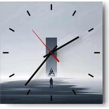 Hodiny Nástěnné hodiny do kuchyně 30x30 Minimalistické Stylové hodiny na skle Loft Tiché