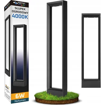 Venkovní osvětlení Zahradní lampa Masterled 6W černá obdélníková 50 cm IP44 LED