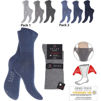 Dámské ponožky Ponožky extra volný lem n71006 39-42 Modrá