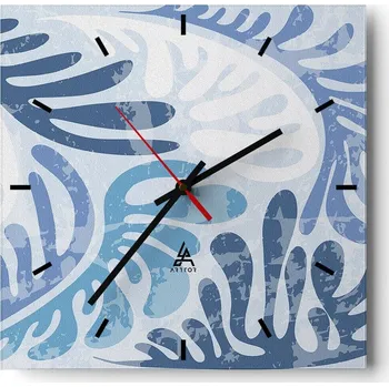 Hodiny Nástěnné hodiny do kuchyně 30x30 Minimalistické Stylové hodiny na skle Loft Tiché