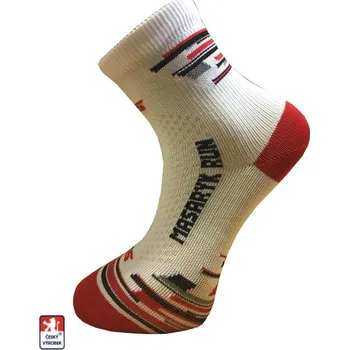 Dámské ponožky KS-MR-LITE ponožky Masaryk run, hladké elastické, snížený lem 37-38 Bílá