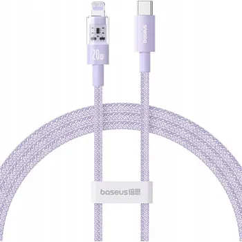 Datový kabel Kabel Baseus USB-C - Apple Lightning 1 m fialový