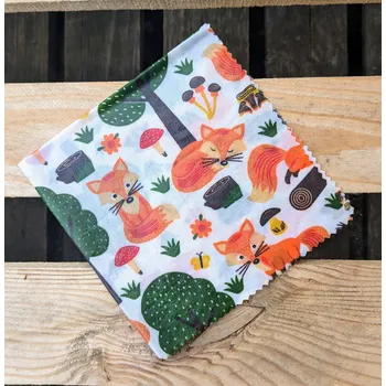 Termobox Voskovaný ubrousek s motivem lišek – ekologická alternativa potravinové fólie Velikost: 32x32 cm