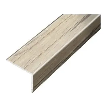 Stavební profil ACARA PRAHA s.r.o. AP5 schodová lišta samolepící B, hliník+fólie dub antik, v: 20 mm, š: 25 mm, d: 2,7 m