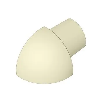 Stavební profil ACARA PRAHA s.r.o. SP15 vnější růžek k ukončovací liště C, PVC slonová kost, 6 mm, 6 ks