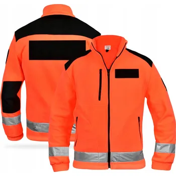 Pánská móda Oranžová reflexní fleecová bunda pro zdravotnické záchranáře, velikost XL