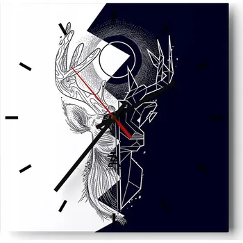 Hodiny Nástěnné hodiny do kuchyně 30x30 Abstrakce Stylové hodiny na skle Loft Tiché