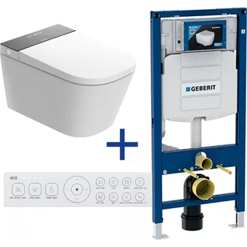 WC sada WATERGATE ADAPTA Basic Plus CUBE sprchovací toaleta + GEBERIT DUOFIX předstěnový modul WG-AB250_111.300.00.5