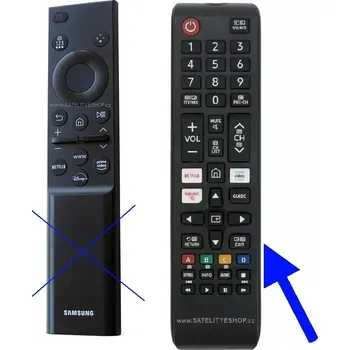 Samsung UE43U8072F náhradní dálkový ovladač tlačítkový