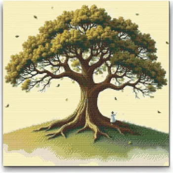 Diamantové malování Diamantové malování - Strom života Velikost: 50x50cm, Rámování: Pouze srolované plátno, Diamanty: Kulaté