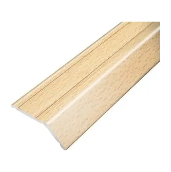 Stavební profil ACARA PRAHA s.r.o. AP6 nájezdová lišta samolepící B, hliník+fólie buk, v: 14 mm, d: 2,7 m