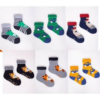 Dětské celofroté vzorované ponožky chlapecké SKF0003B 23-26 Mix barev