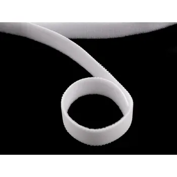 Zip Nízkoprofilový suchý zip šíře 15 mm oboustranný, pro domácnost a zahradu - 1 bílá