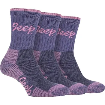 Dámské ponožky CENOVÁ AKCE - Značkové ponožky JEEP WOMAN COTTON, hnědé 37-40 Fialovo-růžová