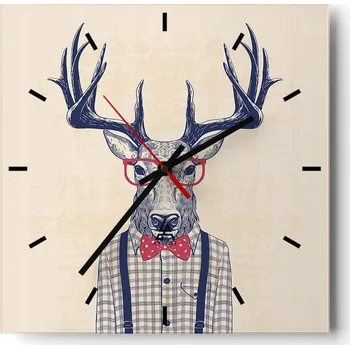 Hodiny Nástěnné hodiny do kuchyně 30x30 Abstrakce Stylové hodiny na skle Loft Tiché