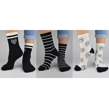 Dámské ponožky Ponožky dámské vzorované mix vzorů SB047 39-42 Mix vzorů