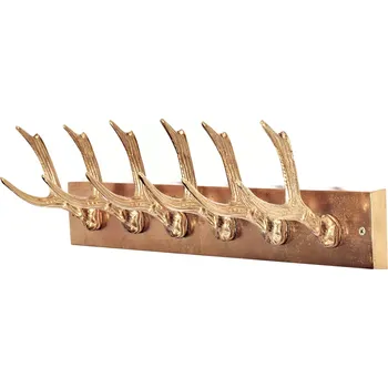 Předsíňová stěna Věšák DEER 50 CM zlatý
