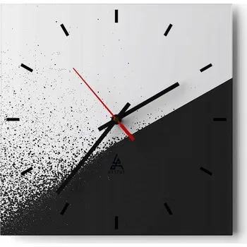 Hodiny Nástěnné hodiny do kuchyně 30x30 Abstrakce Stylové hodiny na skle Loft Tiché