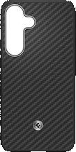 GP-FPS936PGA Samsung by Spigen Enzo Aramid Magnetický Kryt pro Galaxy S25+ Black Silver