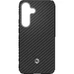 GP-FPS936PGA Samsung by Spigen Enzo Aramid Magnetický Kryt pro Galaxy S25+ Black Silver