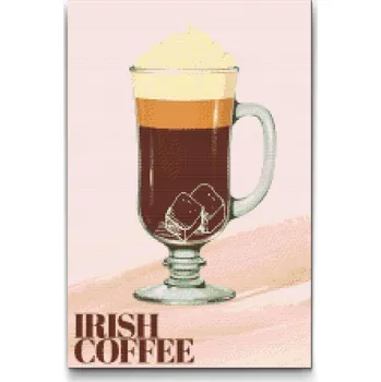 Diamantové malování Diamantové malování - Irish Coffee Velikost: 40x60cm, Rámování: Pouze srolované plátno, Diamanty: Čtvercové