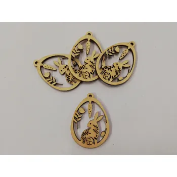 Vánoční dekorace Dřevěný výřez vajíčko ozdoba vel.2 č.36