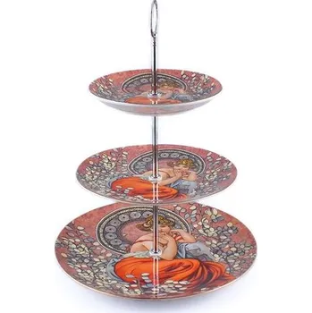 HOME ELEMENTS Stojan na dezerty třístupňový Mucha tmavý