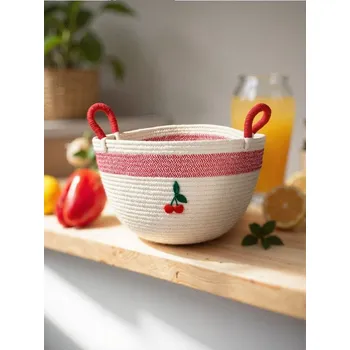 Úložný box Sinsay - Pletený úložný koš - červená - 126GG-33X - 126GG-33X-ONE