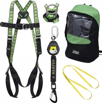 Zabezpečení domácnosti Bezpečnostní postroj sada BOZP + samonavíjecí brzdné zařízení + opasek + batoh