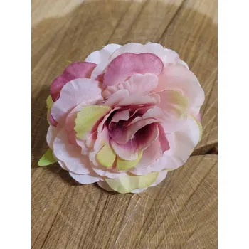 umělá květina Umělý květ růže Ø6,5 cm barva lososová růžová