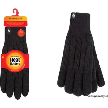 Rukavice CENOVÁ AKCE HEAT HOLDERS rukavice WILLOW vzor copánky S/M Černé