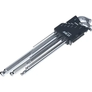 Klíč Sada chromovaných imbusových klíčů s bondhus koncem a krátkým čelem SK11 - 9 ks - 215 mm