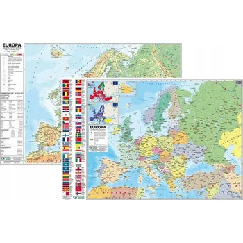 Europa 1:10 000 000 mapa pol. i fiz. ścienna Kolektiv autorů