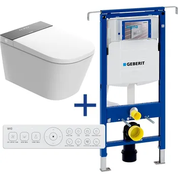 WC sada WATERGATE ADAPTA Basic CUBE sprchovací toaleta, GEBERIT DUOFIX předstěnový modul, WG-AB150_111.355.00.5