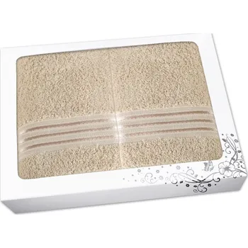 Sada ručníků a osušek Dárková sada ručníku a osušky LINIE béžová