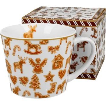 DUO Gifts DG - Vánoční porcelanový hrnek GINGERBREAD v dárkovém balení - 610 ml