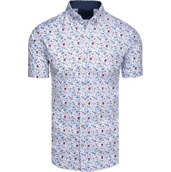 Pánská košile Pánská vzorovaná slim fit košile DStreet bílá 3332055