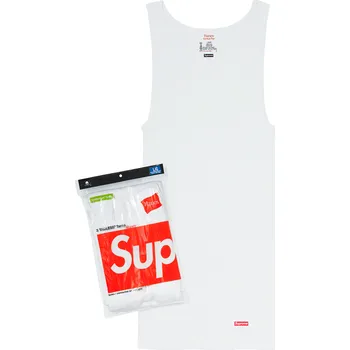 Pánská móda Supreme Supreme®/Hanes® Tagless Tank Tops (3 Pack) / White Barva: Bílá, Velikost: XXL
