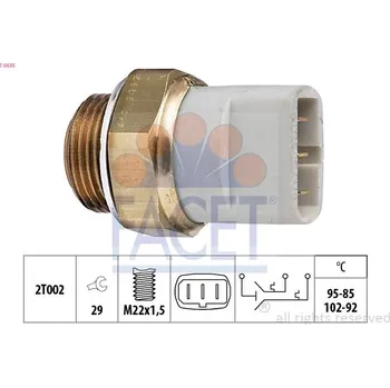 Ventilátor topení a klimatizace Teplotní spínač, větrák chladiče FACET 7.5635