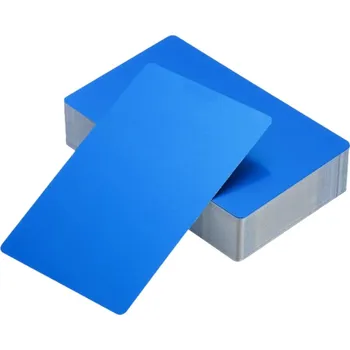 Jmenovka na stůl 100ks Prázdná Barevná Kovová Vizitka Etiketa Jmenovka 86x54mm Výběr Barev Modrá
