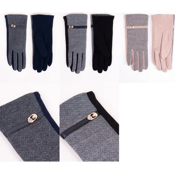Rukavice cenová akce Dámské luxusní prstové rukavice TWEED, vel. 24 24 Mix barev