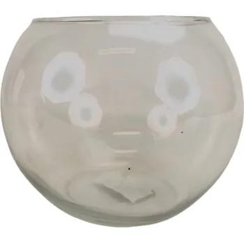 Váza Skleněná miska z recyklovaného skla 13,5x15 cm, 2. jakost