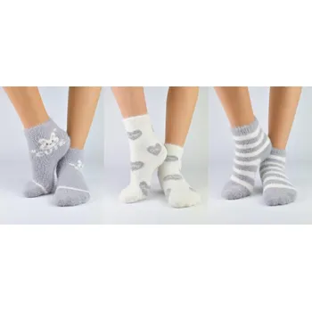 Ponožky dětské jemné vz. srdíčka/pruhy/zajíček SB036 35-38 Mix barev