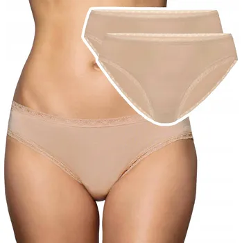 Kalhotky KALHOTKY Dámské hladké bikiny 2-pack Atlantic *XXL