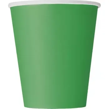 Papírové kelímky zelené 14 ks